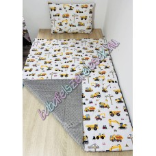 Fehér munkagépes prémium ágynemű 