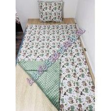 Kávébarna dínós prémium ágynemű 