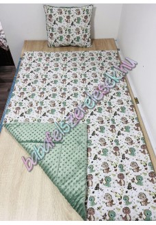 Kávébarna dínós prémium ágynemű 