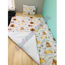 Kék kutyás prémium ágynemű 