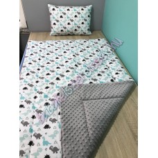 menta-szürke dínós prémium ágynemű menta-szürke dínós prémium ágynemű