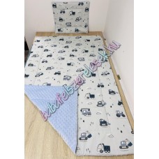 Kék traktoros prémium ágynemű 