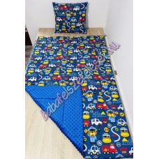 Királykék mentő macis prémium ágynemű 