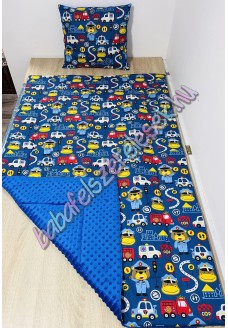 Királykék mentő macis prémium ágynemű 