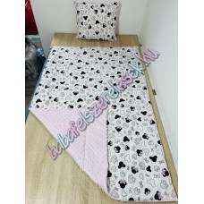 rózsaszín minnie fejes prémium ágynemű 