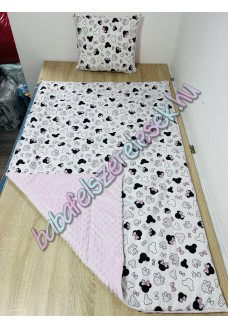 rózsaszín minnie fejes prémium ágynemű 