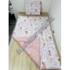 Rózsaszín tavasztündéres prémium ágynemű 