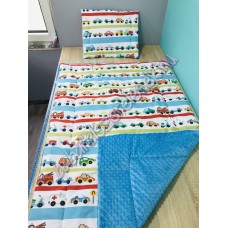 Sávos színes autós prémium ágynemű 