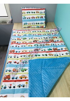 Sávos színes autós prémium ágynemű 