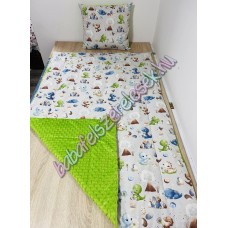 Zöld dínós prémium ágynemű 