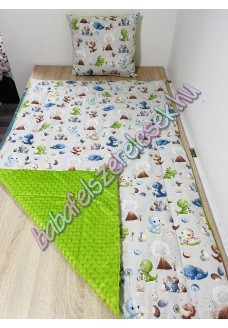 Zöld dínós prémium ágynemű 