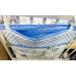 Komplett babaágynemű szett - kék-szürke indián rókás