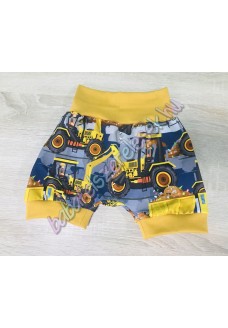 52-es Rövidnadrág - narancssárga munkagépes