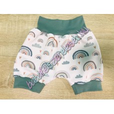 Rövidnadrág - pasztell-zsálya szivárványos