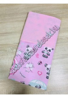 Rózsaszín pandamacis nyári dupla géz takaró Rózsaszín pandamacis nyári dupla géz takaró