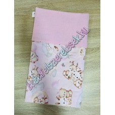 Rózsaszín állatcsaládos nyári dupla géz takaró