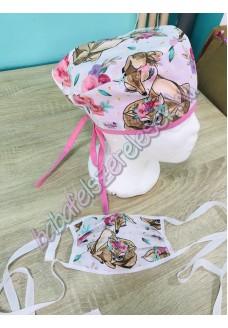 Műtős sapka - rózsaszín bambis Műtős sapka - rózsaszín bambis