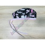 Műtős sapka - rózsaszín cicás