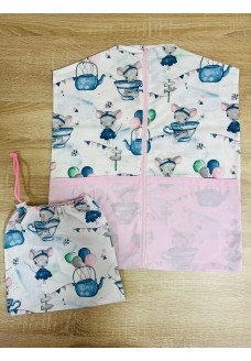 Rózsaszín egérkés kombinált - Ovizsák+Tornazsák