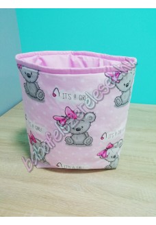 Rózsaszín girl textil tárolók