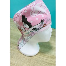 Műtős sapka - rózsaszín gólyás