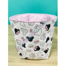 Rózsaszín minnie fejes textil tárolók