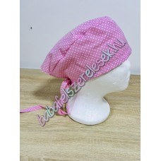 Műtős sapka - rózsaszín pöttyös