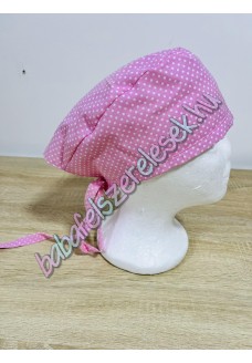 Műtős sapka - rózsaszín pöttyös Műtős sapka - rózsaszín pöttyös