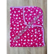 70X90 rózsaszín szives - pihe-puha pléd