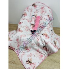 Babahordozó pléd - rózsaszín tavasztündéres