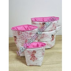 Rózsaszín tavasztündéres textil tárolók