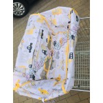 Sárga autós bevásárlókocsi huzat