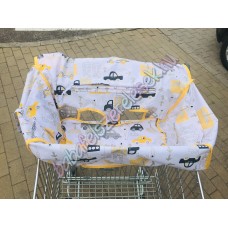 Sárga autós bevásárlókocsi huzat