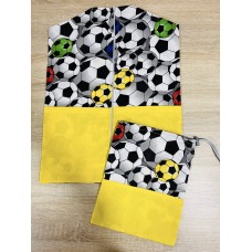 Sárga focis kombinált - Ovizsák+Tornazsák