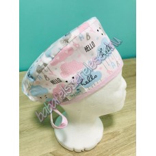 Műtős sapka - színes felhős