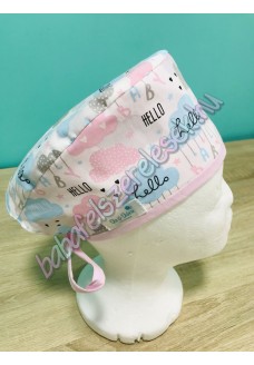 Műtős sapka - színes felhős