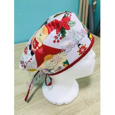 Műtős sapka - színes karácsonyi manós