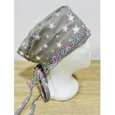 Műtős sapka - szürke csillagos Műtős sapka - szürke csillagos