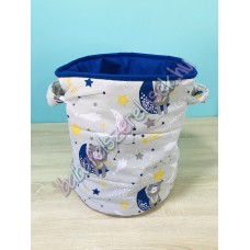 Szürke-kék macis textil tárolók