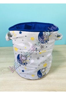 Szürke-kék macis textil tárolók Szürke-kék macis textil tárolók