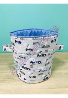 Szürke kocsis nyuszis textil tárolók Szürke kocsis nyuszis textil tárolók