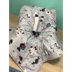 Babaágynemű szett - szürke kutyás