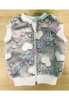 80-as Szürke mancsos wellsoft mellény 