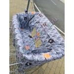 Szürke medvés bevásárlókocsi huzat