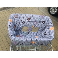 Szürke medvés bevásárlókocsi huzat