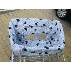 Szürke-menta minnie fejes bevásárlókocsi huzat Szürke-menta minnie fejes bevásárlókocsi huzat