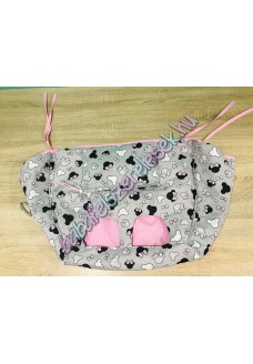 Szürke minnie fejes bevásárlókocsi huzat