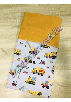 Szürke munkagépes nyári dupla géz takaró Szürke munkagépes nyári dupla géz takaró