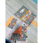 Szürke-narancssárga rókás babaváró csomag