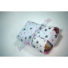 Szürke-rózsaszín csillagos csatos pelenkatároló